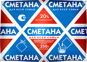 Сметана 20% "Для всей семьи" 250г